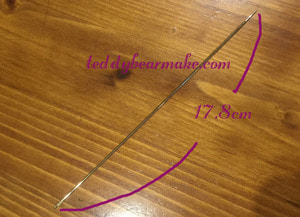 [테디베어 만들기 DIY 도구] 일본 크로바사 수입 인형바늘 8호 17.8cm