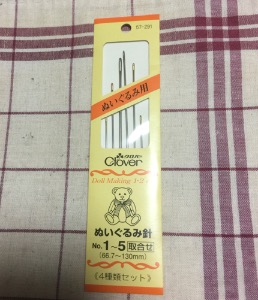 [테디베어 만들기 DIY 도구] 일본 크로바사 수입 인형바늘세트 6.67~13cm  1~5호